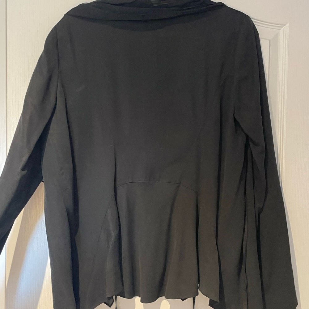 New With Tags Elie Tahari Black Draped Cardigan Jacket - medium - Picture 7 of 7